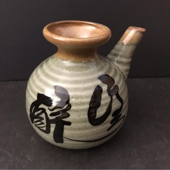 Vintage traditional Hagi-Yagi Pottery with double TEA / SAKE set with 5 tea cups - Picture 3 of 9